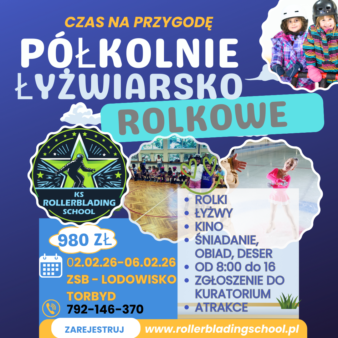 Półkolonie łyżwiarsko-rolkowe: ferie zimowe 2026 Bydgoszcz